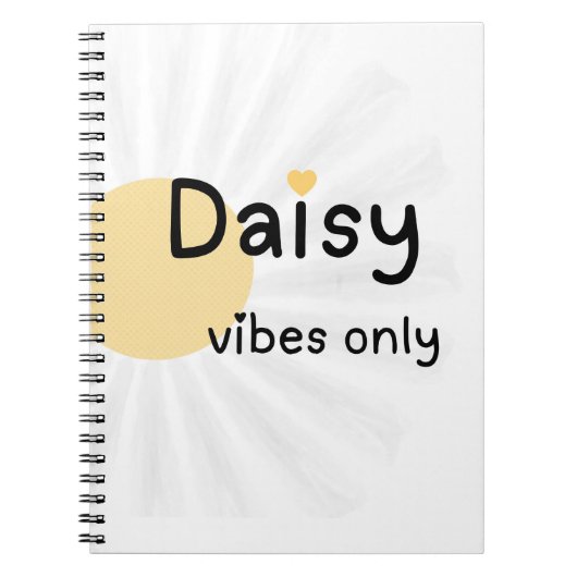 Daisy Vibes Only Bloemige Notitieboek (Voorkant)