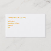 "Daisy"-Visitekaartje Visitekaartje (Achterkant)