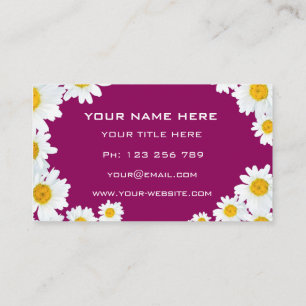 Daisy Visitekaartjes Voorbeeld Kies Je Kleuren