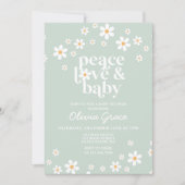 Daisy Vrede Liefde Baby Shower Uitnodiging (Voorkant)
