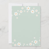 Daisy Vrede Liefde Baby Shower Uitnodiging (Achterkant)