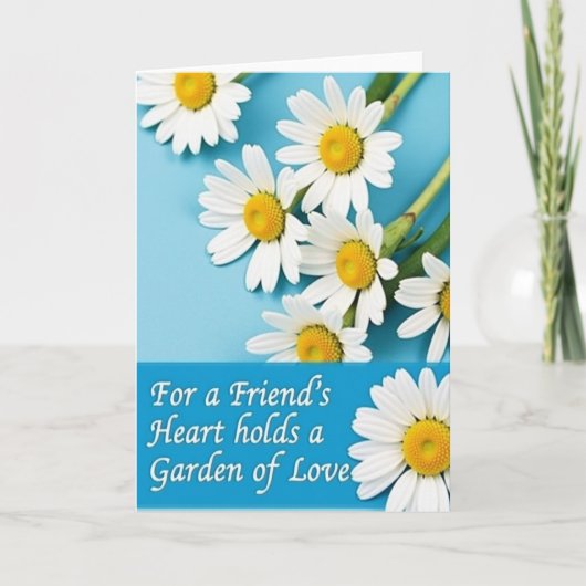 Daisy Vrienden Hart Tuin Kaart (Voorkant)