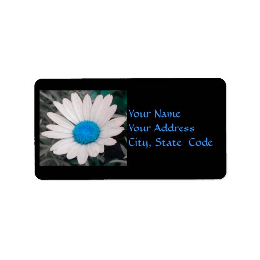 Daisy (w/Blue)-Adresetiketten Etiket (Voorkant)