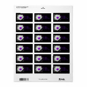 Daisy (w/Paars) Adresetiketten Etiket (Full Sheet)