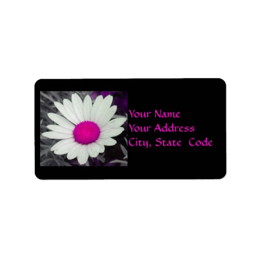 Daisy (w/roze) Adresetiketten Etiket (Voorkant)