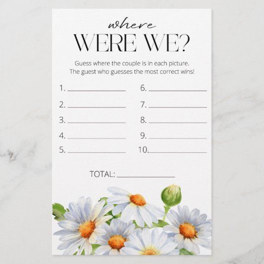 Daisy Waar waren we vrijgezellenfeest spel (Voorkant)