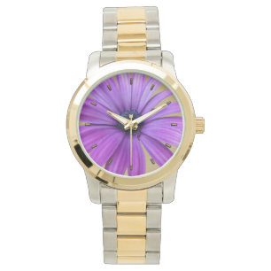 Daisy Watch Paarse Daisy Flower Wrist Watch Horloge
