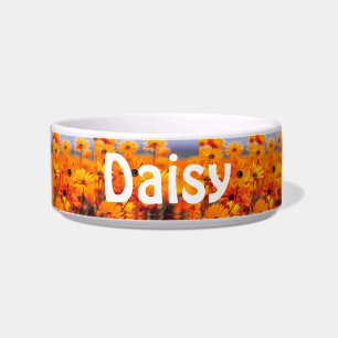 Daisy Water Bowl voor uw huisdier in geel Voerbakje
