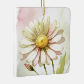 Daisy Watercolor Flower Modern Professional Keramisch Ornament (Rechts)
