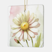 Daisy Watercolor Flower Modern Professional Keramisch Ornament (Links)
