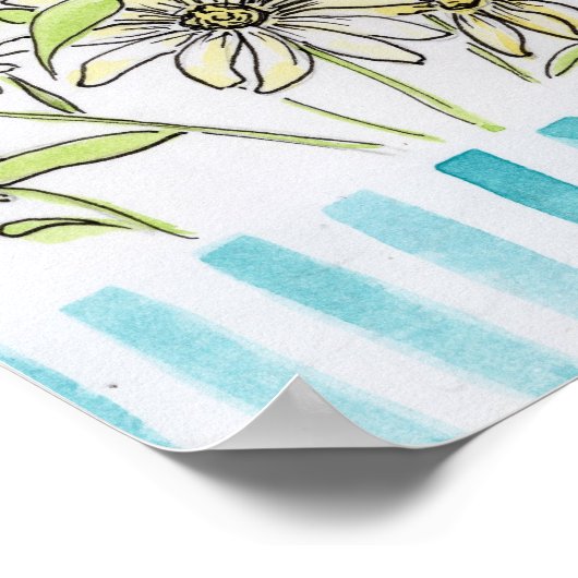 Daisy Watercolors Poster (Hoek)