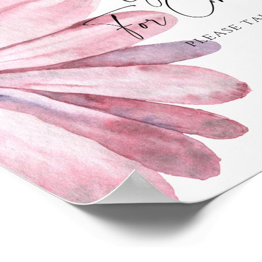 Daisy waterverf - Bedankt voor het komen Poster (Hoek)