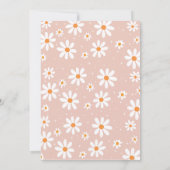 Daisy Waterverf Bloemen Baby shower uitnodiging (Achterkant)