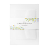 Daisy. Waterverf bloemen. Bloemen bruiloft monogra Uitnodigingen Wikkel (Voorkant Voorbeeld)