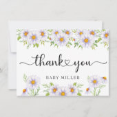 Daisy Waterverf | Floral Dank u Notitiekaartje (Voorkant)