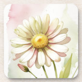 Daisy Waterverf Flower Modern Professional Bier Onderzetter (Voorkant)