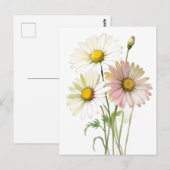 Daisy Waterverf Flower Modern Professional Briefkaart (Voorkant / Achterkant)