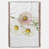 Daisy Waterverf Flower Modern Professional Deken (Voorkant Verticaal)