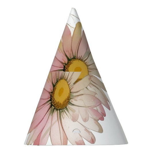 Daisy Waterverf Flower Modern Professional Feesthoedjes (Rechts)