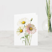 Daisy Waterverf Flower Modern Professional Kaart (Voorkant)
