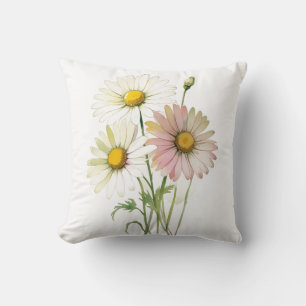 Daisy Waterverf Flower Modern Professional Kussen
