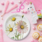 Daisy Waterverf Flower Modern Professional Papieren Bordje (Feest)