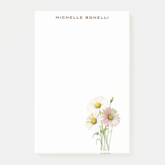 Daisy Waterverf Flower Modern Professional Post-it® Notes (Voorkant)
