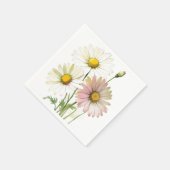 Daisy Waterverf Flower Modern Professional Servet (Hoek)