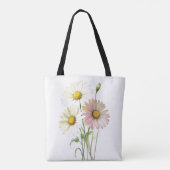 Daisy Waterverf Flower Modern Professional Tote Bag (Achterkant)