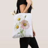 Daisy Waterverf Flower Modern Professional Tote Bag (Dichtbij)