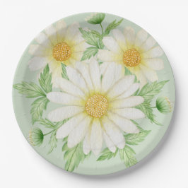 Daisy Waterverf Flowers Paper Borden Papieren Bordje