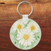 Daisy Waterverf Flowers Sleutelhanger (Voorkant)
