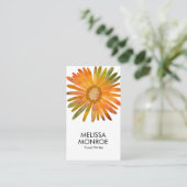 Daisy Waterverf Kleurrijke w Social Media Iconen Visitekaartje (Staand voorkant)