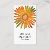 Daisy Waterverf Kleurrijke w Social Media Iconen Visitekaartje (Voorkant)