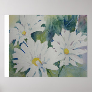 Daisy waterverf poster