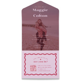 Daisy Wedding All in één uitnodiging