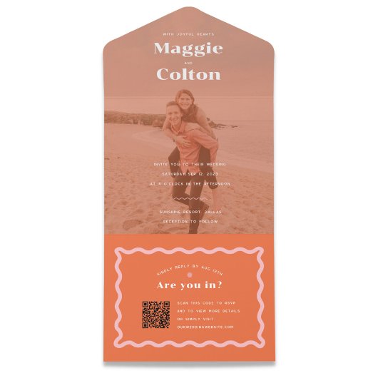 Daisy Wedding All in één uitnodiging