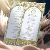 Daisy Wedding Art Nouveau door Mucha Programmakaart