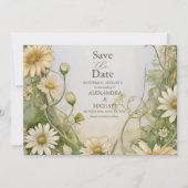  Daisy Wedding Art Nouveau Save The Date (Voorkant)