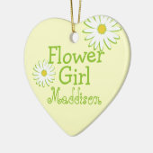 Daisy Wedding Bloemenmeisje Keramisch Ornament (Links)