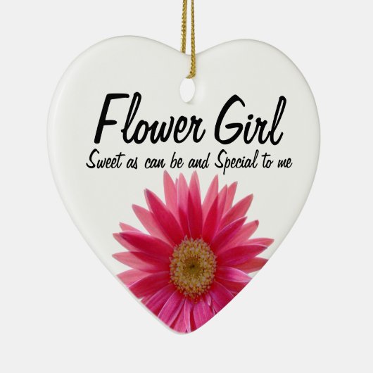 Daisy Wedding Bloemenmeisje Keramisch Ornament (Rechts)