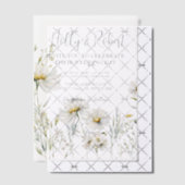Daisy Wedding Foto QR-code Vellum Uitnodigingen (Offset (Uitnodiging))