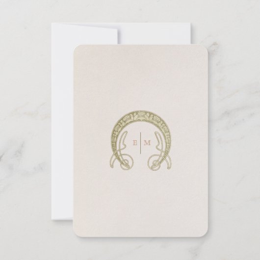 Daisy Wedding Insert  Art Nouveau Kaart (Achterkant)