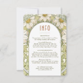 Daisy Wedding Insert  Art Nouveau Kaart (Voorkant)