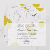 Daisy Wedding Invitation - Van Bride en Groom Kaart (Voorkant / Achterkant)
