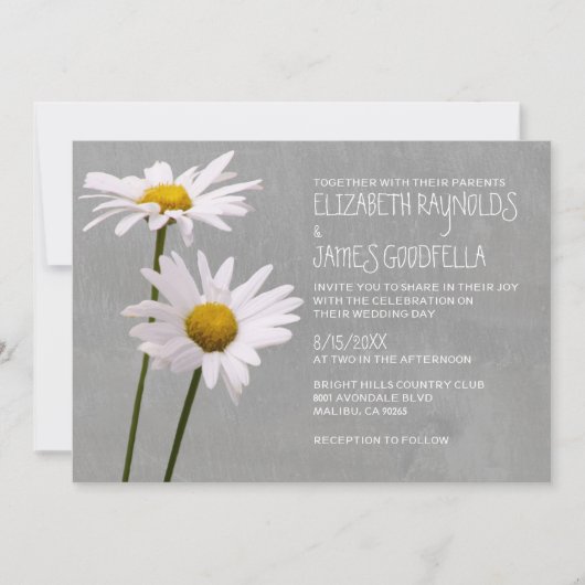 Daisy Wedding Invitations Kaart (Voorkant)