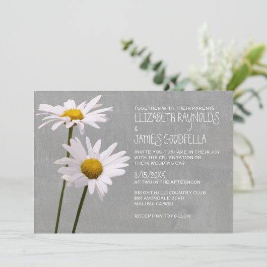 Daisy Wedding Invitations Kaart (Staand voorkant)