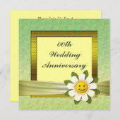 Daisy Wedding Jubileum Party Invitation Kaart (Voorkant / Achterkant)