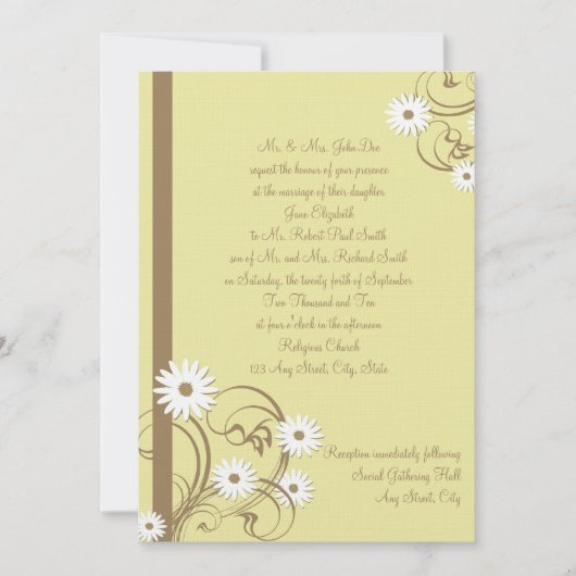 Daisy Wedding Kaart (Voorkant)