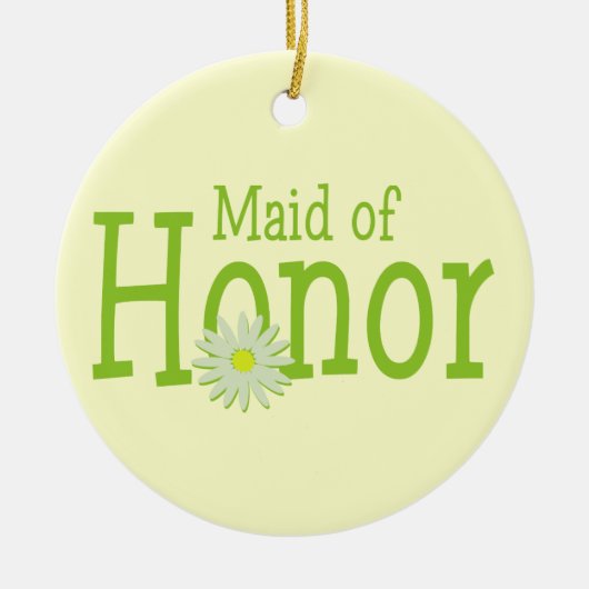Daisy Wedding / Maid of Honor Keramisch Ornament (Voorkant)